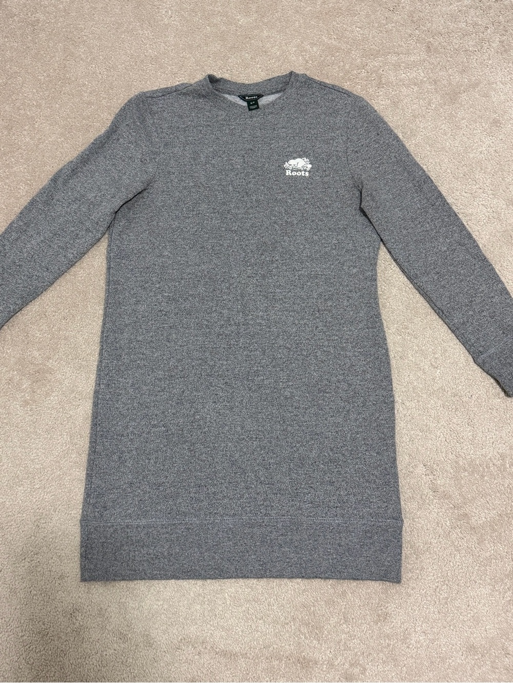 Roots Gray Crewneck Sweater Dress